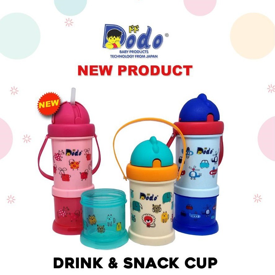 Dodo 2 in 1 Drink and Snack Cup Botol Minum Wadah Cemilan DDC014