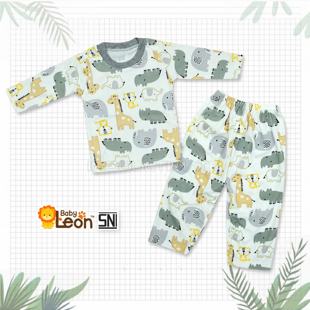 1 Set Setelan Baju Bayi Anak bergambar Motif SBJ-1150 Baju Piyama Bayi Anak Pakaian Kaos UNISEX