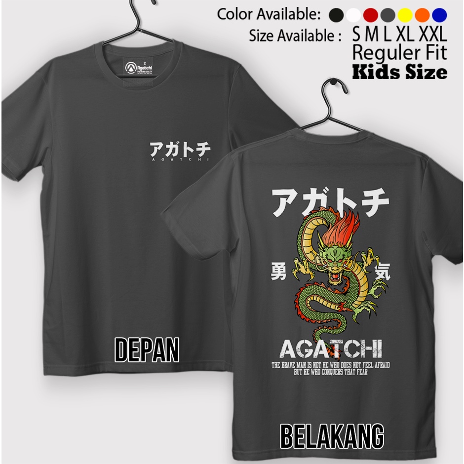 Baju Kaos Atasan Anak Laki-Laki Agatchi Dragon Naga Pemberani