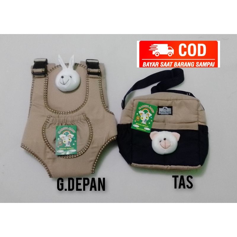 Tas bayi plus gendongan depan boneka kelinci2pcs