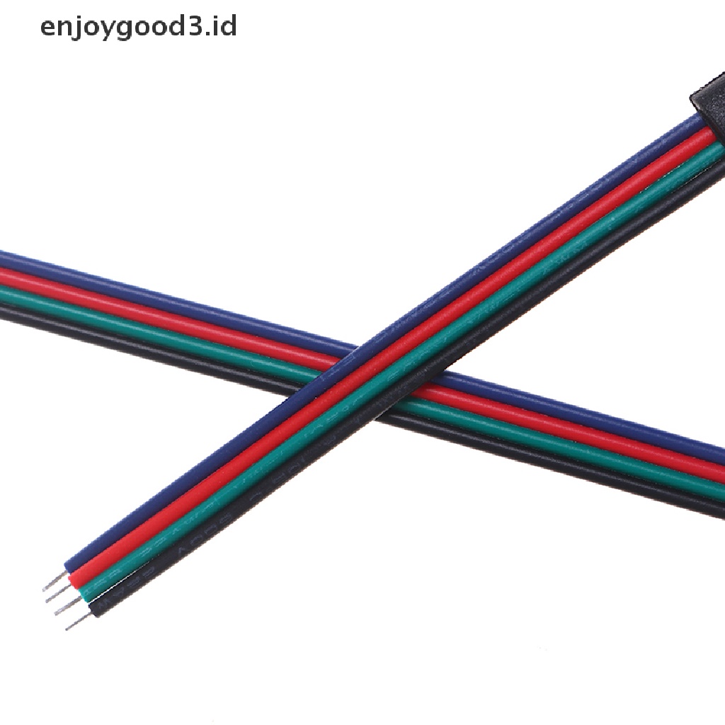 Kabel Konektor Male Rgb 4pin 10cm 15cm Untuk Led Strip 3528 / 5050 Rgb