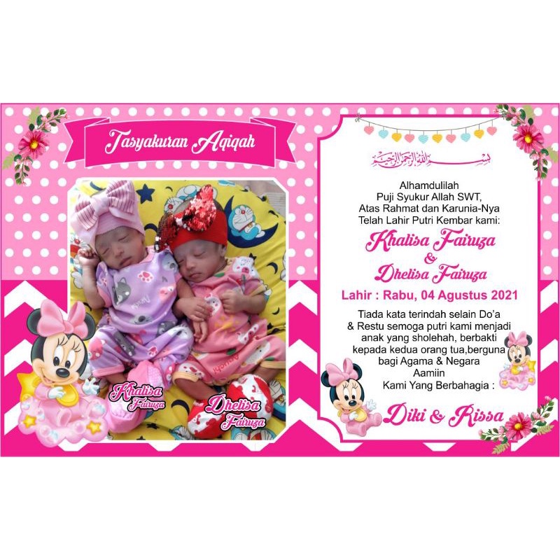 

Kartu Ucapan Aqiqah Isi 100 - Kartu Tasyakuran Aqiqah - Kartu Aqiqah - Kartu Aqiqah Bayi - Kartu Syukuran Bayi - Kartu Baby Shower - Kartu Ucapa..