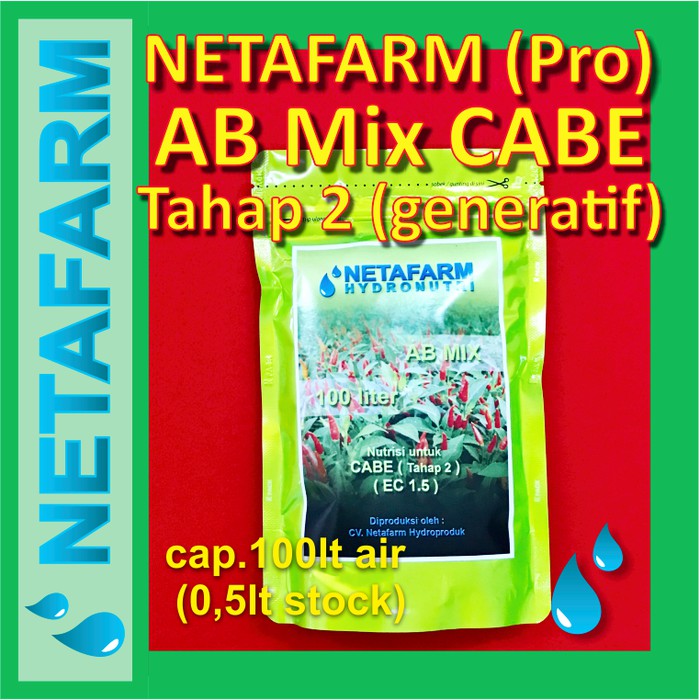 Pupuk Nutrisi AB Mix NETAFARM utk CABE-2 100lt