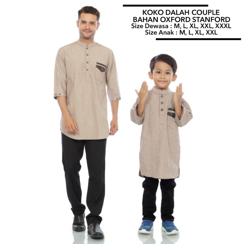 Baju Koko Couple Ayah dan Anak Model Kurta Batik Size M L XL XXL XXXL