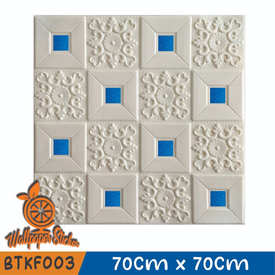 COD Termurah wallpaper foam batik kubik UK 70cm x 77cm wallsticker brickfoam Stiker Dinding Worldhome66