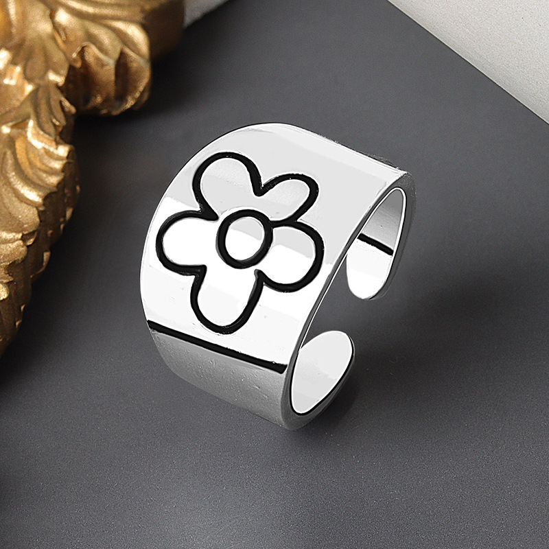 Cincin Desain Bunga Daisy Gaya Korea