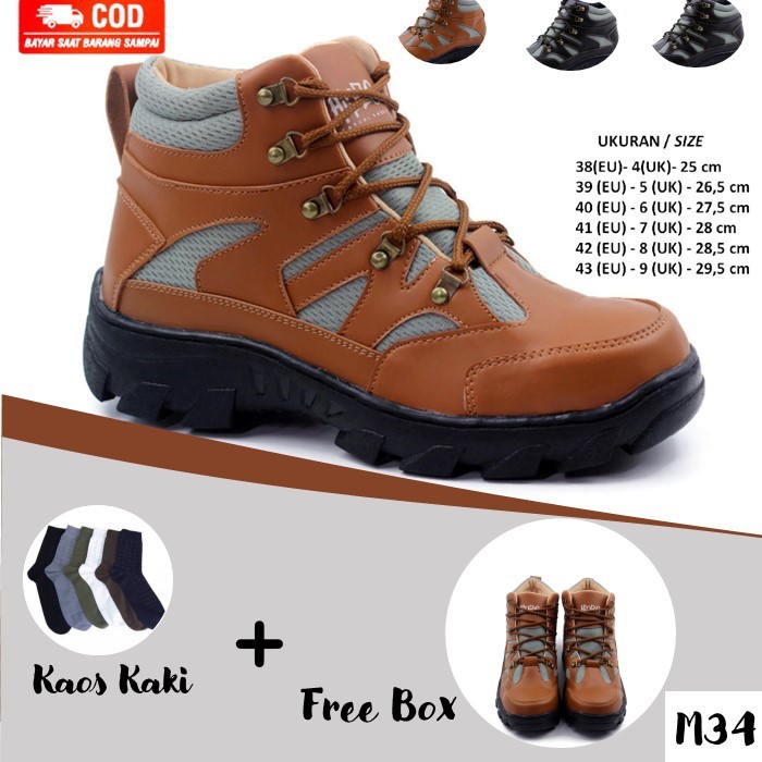 HIPZO M34 Sepatu Pria Sepatu Safety Pria Sepatu Boots