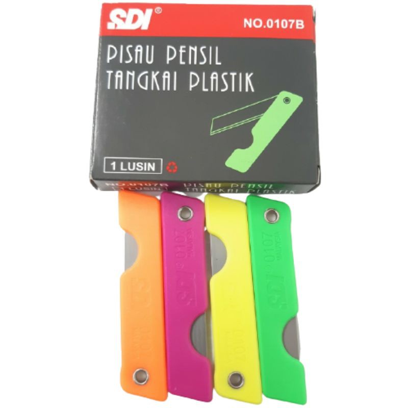 

Pisau Pensil/Pisau Lipat Tangkai Plastik Merk SDI No.0107B
