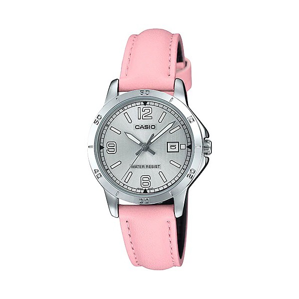 Casio Original LTP-V004L / LTP-V004L-1A Jam Tangan Analog Wanita Kulit
