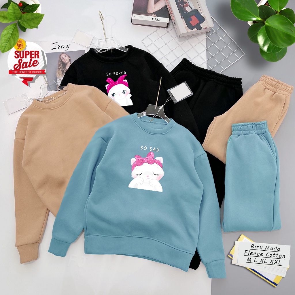 🅳🅵 Sweater Cat Mood | Sweter Pria &amp; Wanita | Dhea Fashion