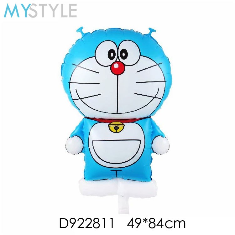 HAPPY TIME BALON FOIL TEMA DORAEMON BULAT JUMBO BESAR MINI TONGKAT BALON HAPPY BIRTHDAY HBD DEKORASI ULANG TAHUN