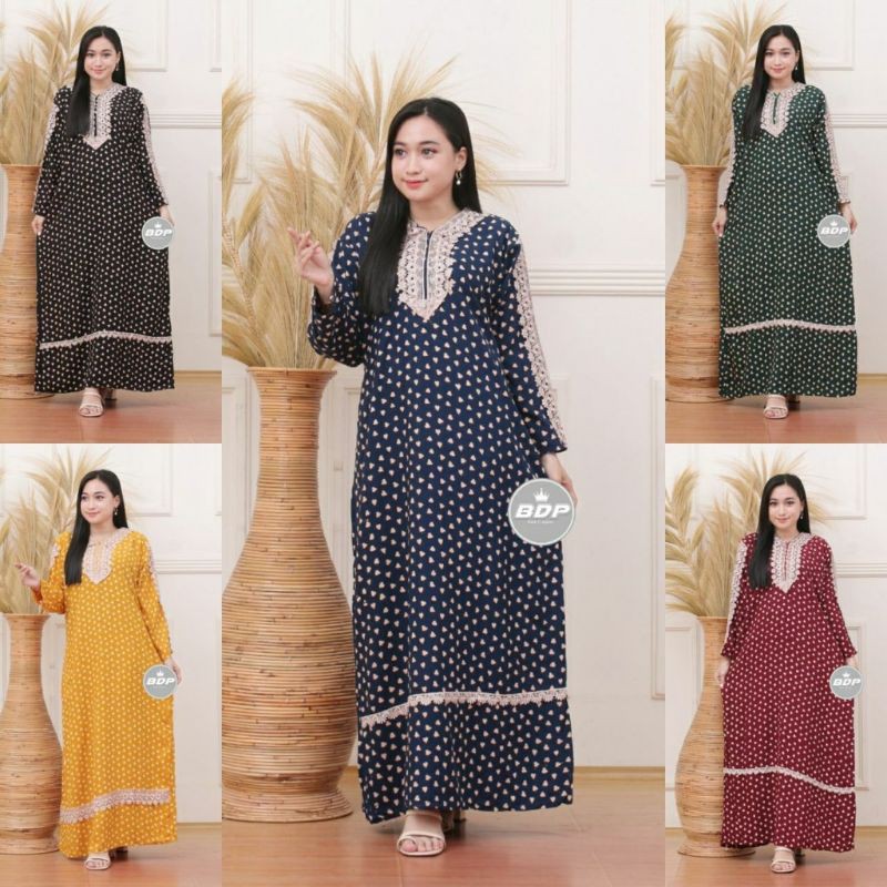 TERBARU | DASTER ARAB PANJANG DASTER BUSUI RESLETING DEPAN| BAJU TIDUR DASTER