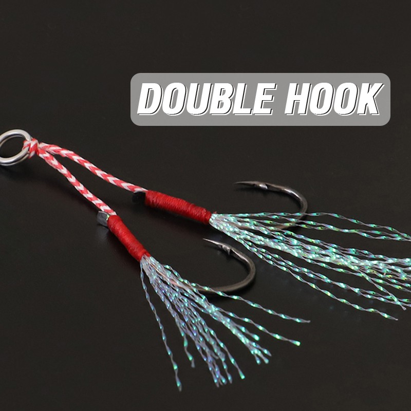 Fishing Hook Double Hook Assist Hook Jigging Hook Single Hook Assist Hook Fishing Gear-0