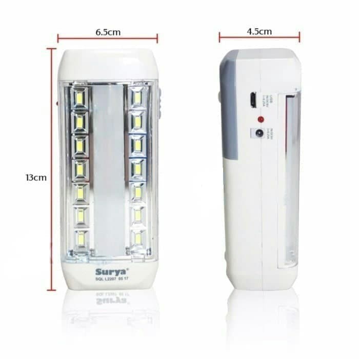 Lampu Emergency Darurat Surya SQL L2207 ada 22 SMD LED Sangat Terang
