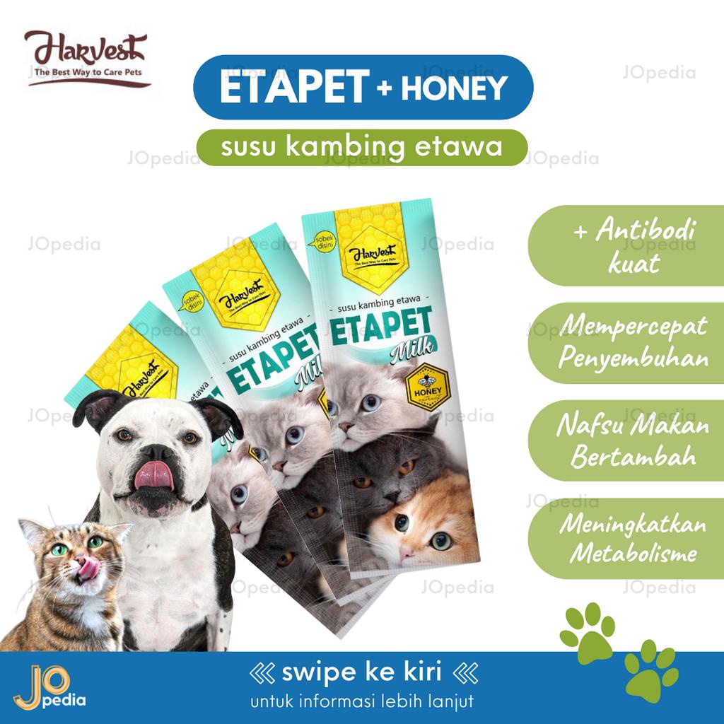 ETAPET HONEY Susu Kucing Anjing Susu Kambing Etawa Bubuk Bebas Laktosa Kitten Puppy Milk