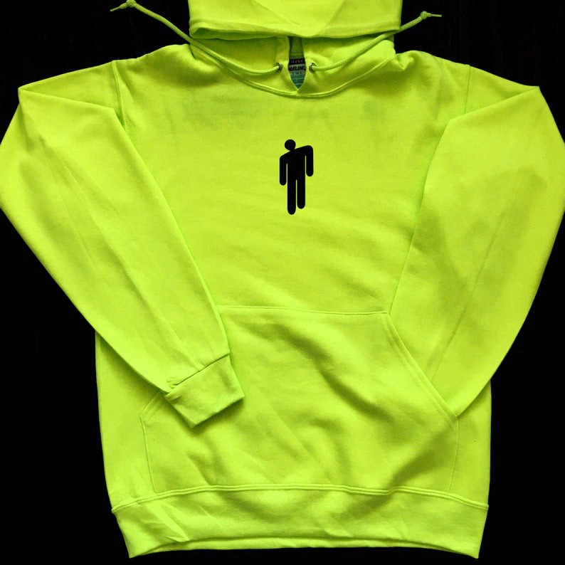 billie eilish bright green hoodie