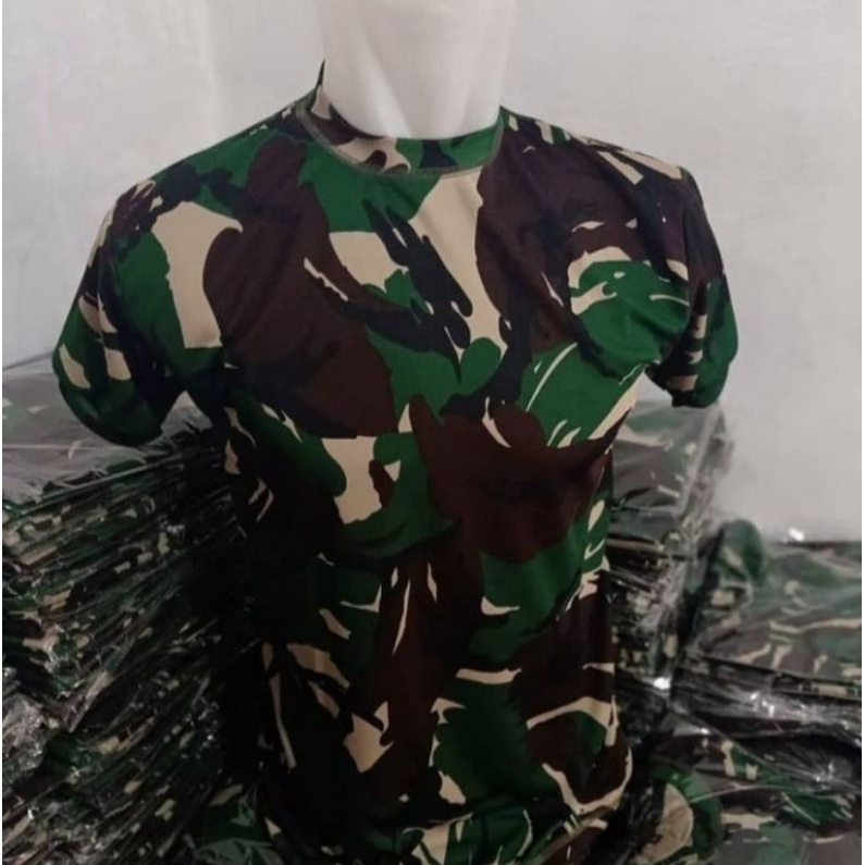 Baju Kaos loreng Tentara/Kaos pdl loreng full Dryfit/Kaos dalaman TNI