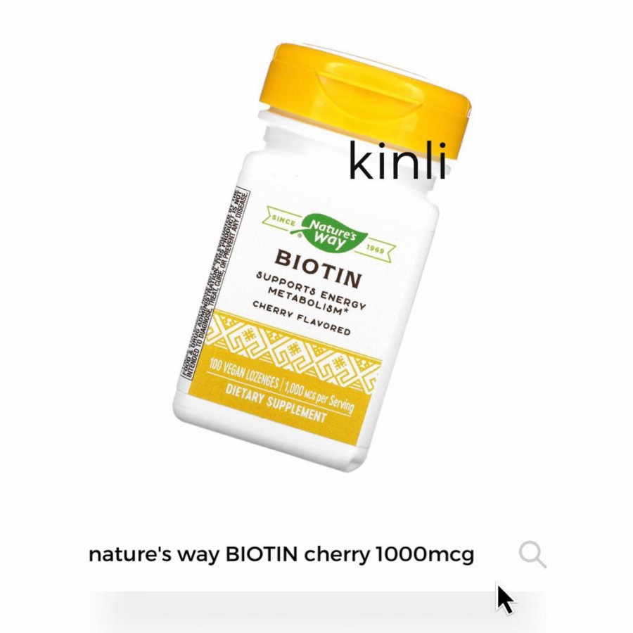 nature's way biotin 1000mcg cherry energy metabolism natural 100 caps