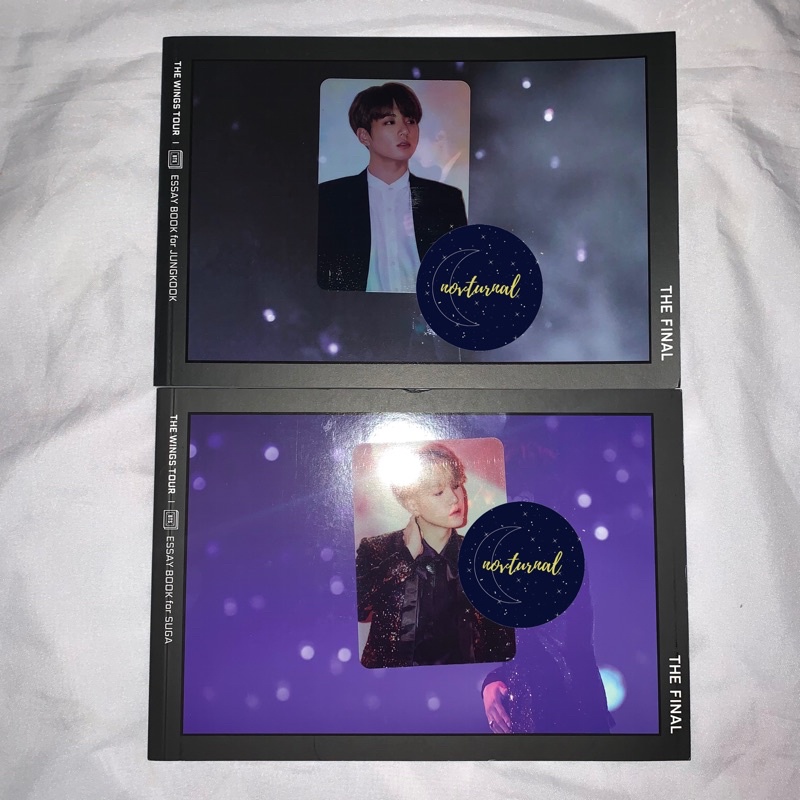 BTS WINGS TOUR FINAL ESSAY BOOK WITH PC PHOTOCARD SUGA JUNGKOOK FULLSET RARE