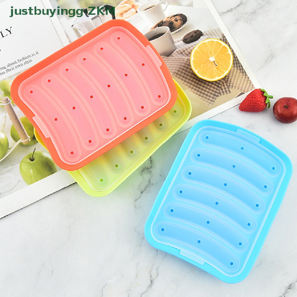 6 IN 1 Cetakan Pembuat Sosis Hot Dog Handmade Bahan Silikon Untuk Alat Memasak