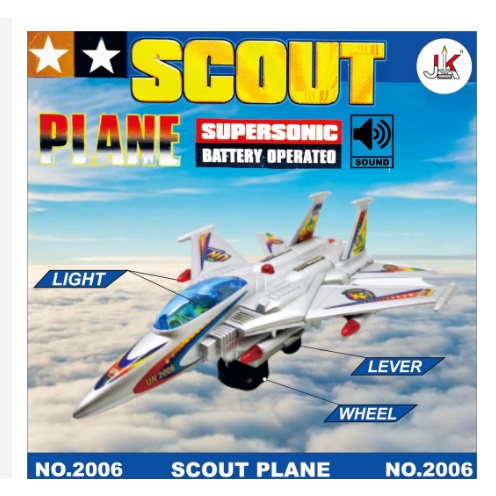 MAINAN ANAK PESAWAT SCOUT PLANE SUPERSONIC MAINAN PESAWAT BATERAI