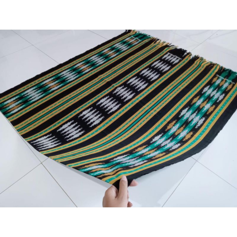 ELPHI Kain Tenun Lurik Blanket Hijau Kuning Lurik Tenun