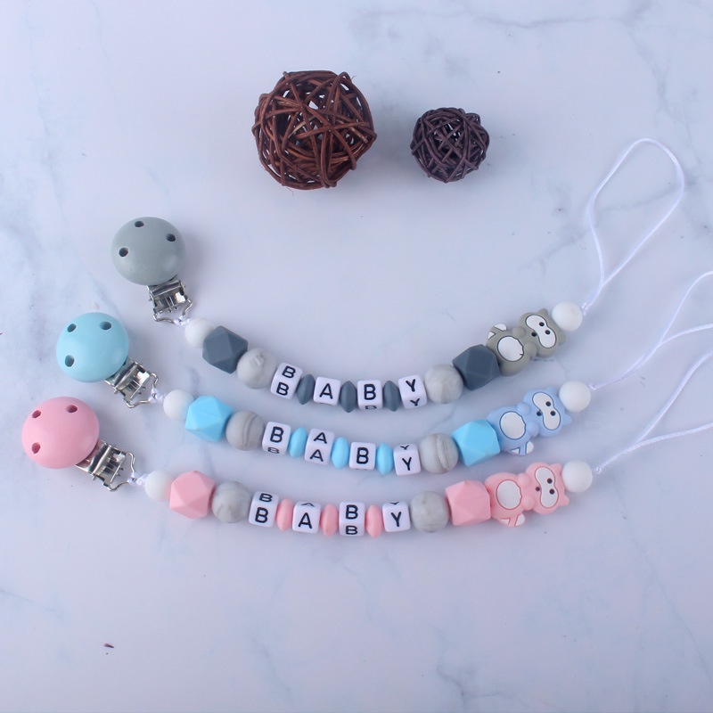 PC 9 | PACIFIER CLIP | TALI EMPENG DAN TEETHER BISA CUSTOM NAMA | TEETHER TALI DOT EMPENG CHAIN GANTUNGAN BAHAN SILIKON AMAN BPA FREE | RUZAIN MALL