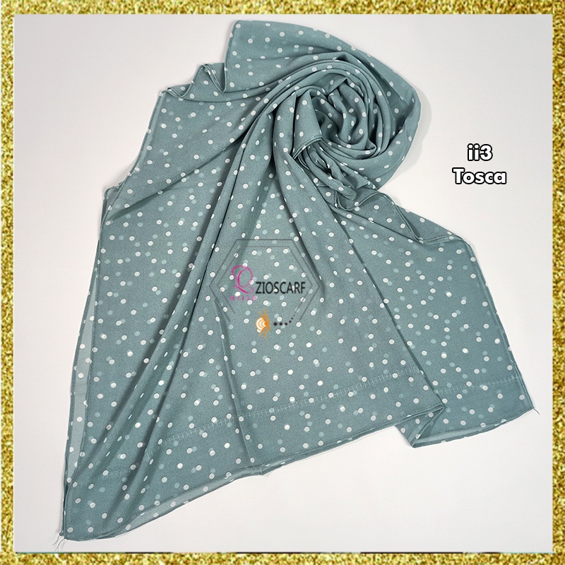 PASHMINA MALAYSIA POLKADOT JILBAB HEAVY CHIFFON HIJAB SHAWL PREMIUM IMPORT A64