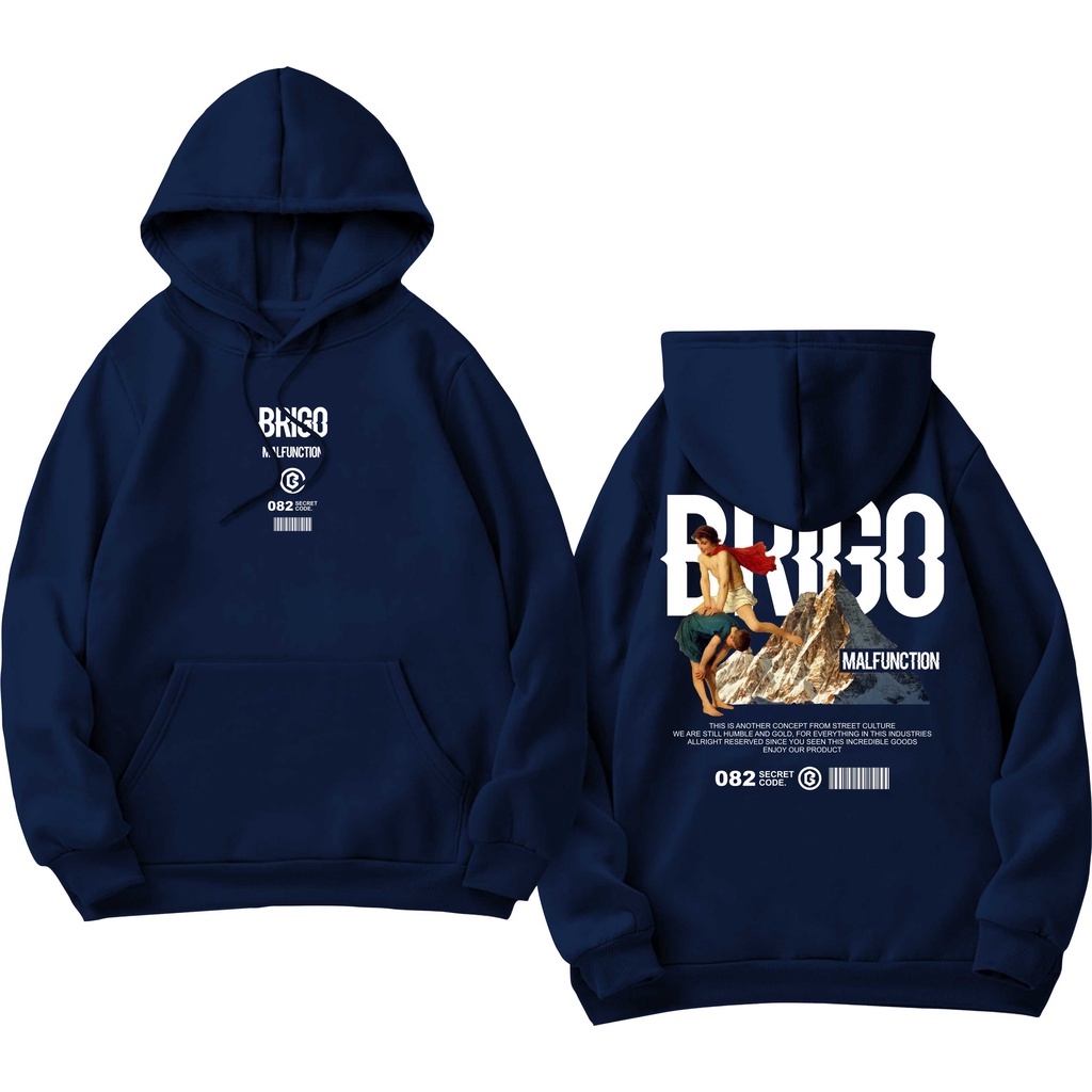 BRIGO Jumper Hoodie malfunction II Sweater Hoodie BRIGO malfunction Sablon DTF Fleece Cotton M-XXL (Pria &amp; Wanita) Free stiker&amp;Gantungan Kunci