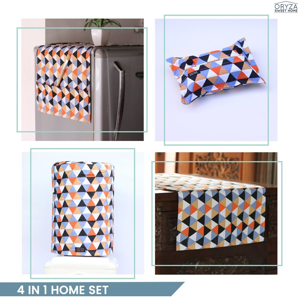 Paket Hemat Home Set 2 - Taplak Meja Tempat Tisu Tutup Kulkas Tutup Galon Best Quality