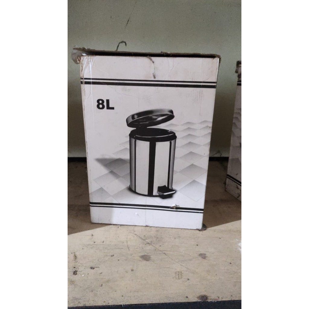 Promo cuci Gudang Tempat Sampah Injak Stainless 8 & 12 Liter