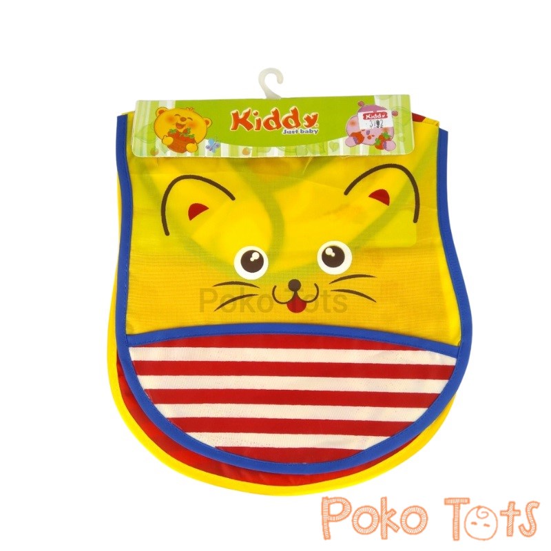 Kiddy Bib Parasheet Karakter Isi 2pcs Celemek bayi Slabber Bayi Kiddy