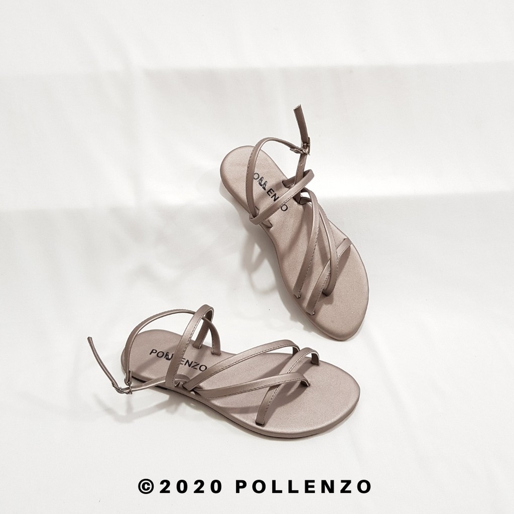Pollenzo - Sandal Wanita Teplek Tali Bwp-002-GRAY