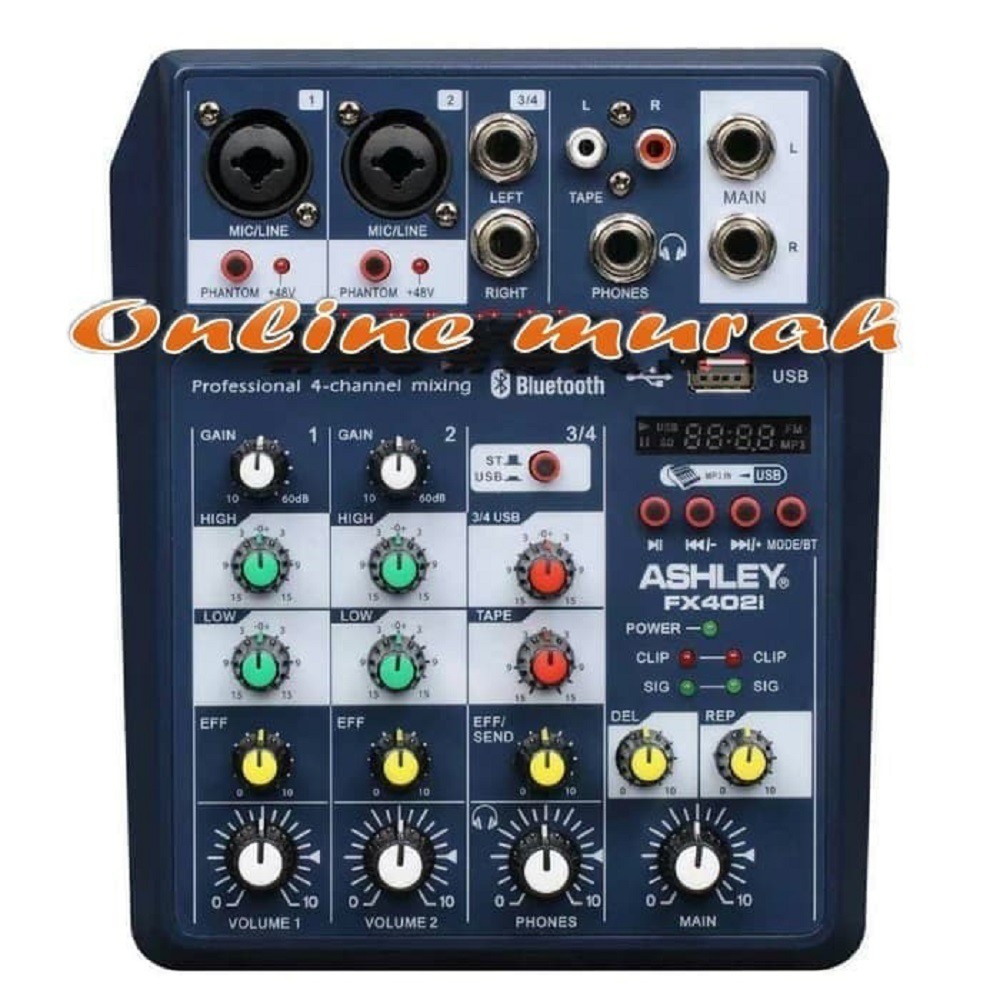 Mixer Ashley FX 402i FX402i Original Bluetooth Ashley 4Channel