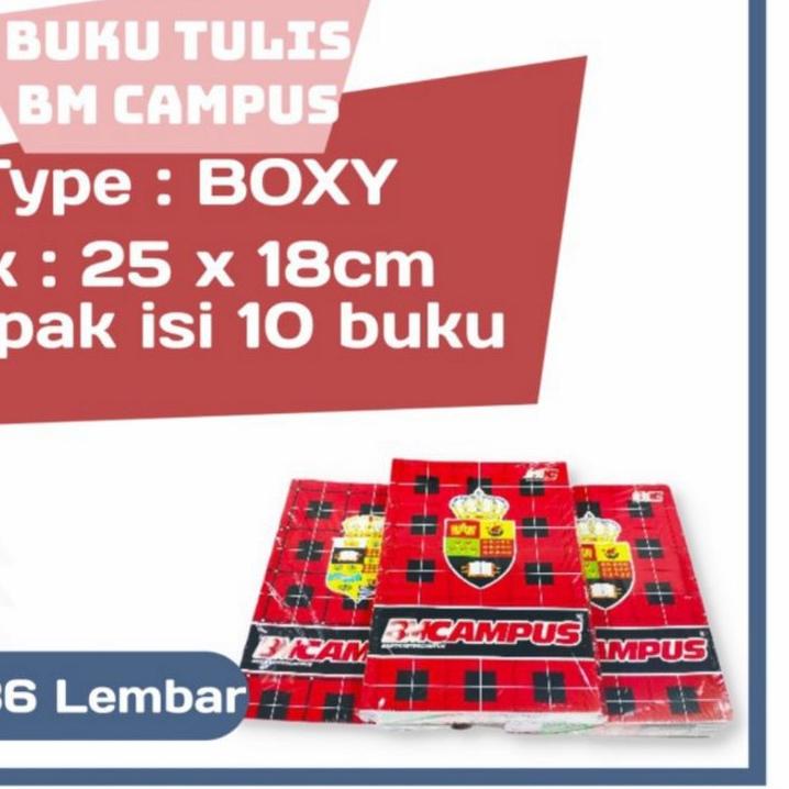 

RuG♫ Buku tulis Campus Bmc 36 lembar ( 10 buku ) /Tervaforit