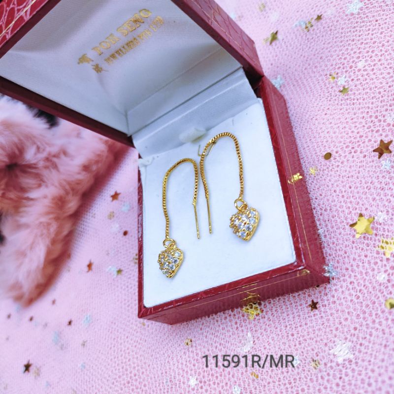 Anting Fashion Korea Wanita Titanium Anti Karat Lapis Emas591R/MR