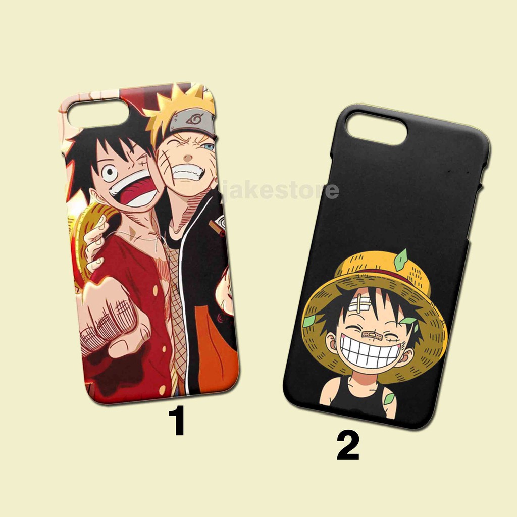 case samsung a3 a5 a6 a7 a8 j2 j4 j5 prime j6 j7 j8 pro plus 2016 2017 2018 One Piece Luffy x Naruto