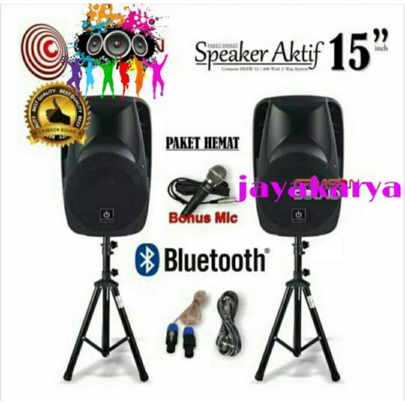 paket speaker aktif pasif crimson show 15