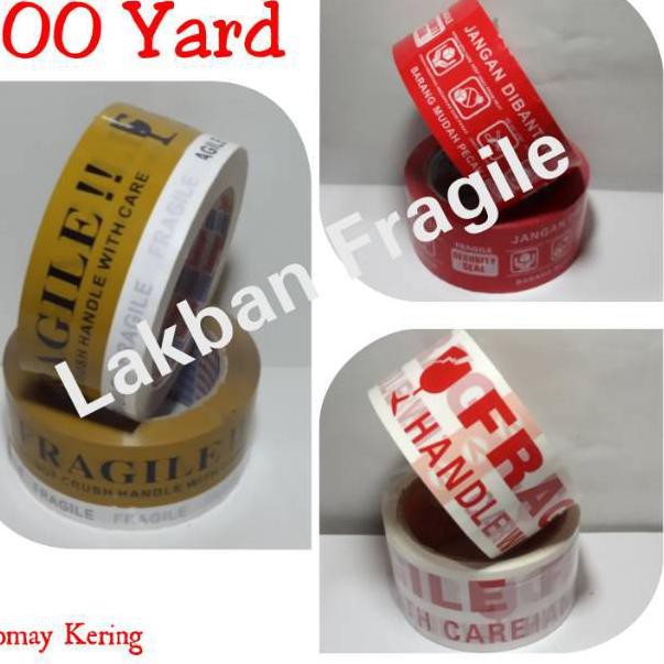 

Harga TERMURAAH.. Lakban Fragile Panjang 100 Yard