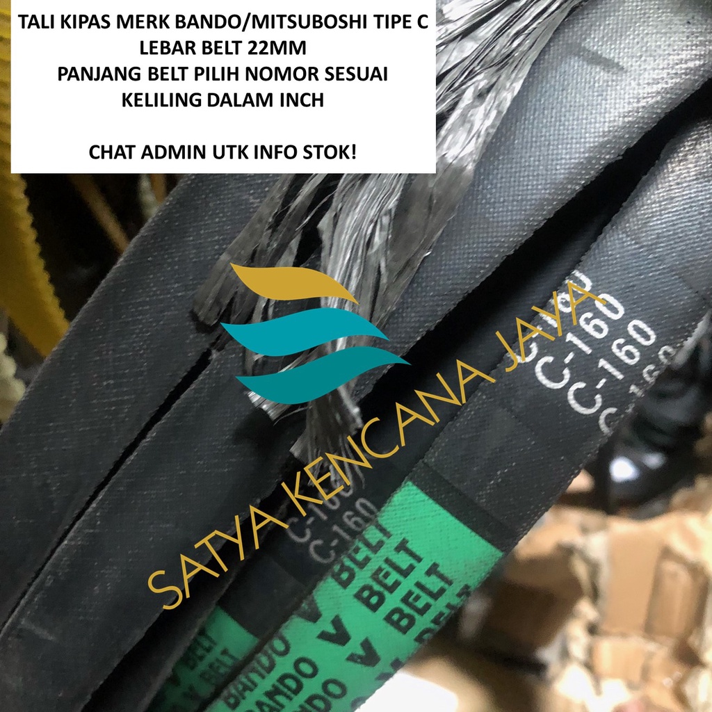V-BELT TALI KIPAS C61 C62 C63 C64 C65 C66 C67 C68 C69 C70 BANDO/MITSUBOSHI FAN BELT ORIGINAL