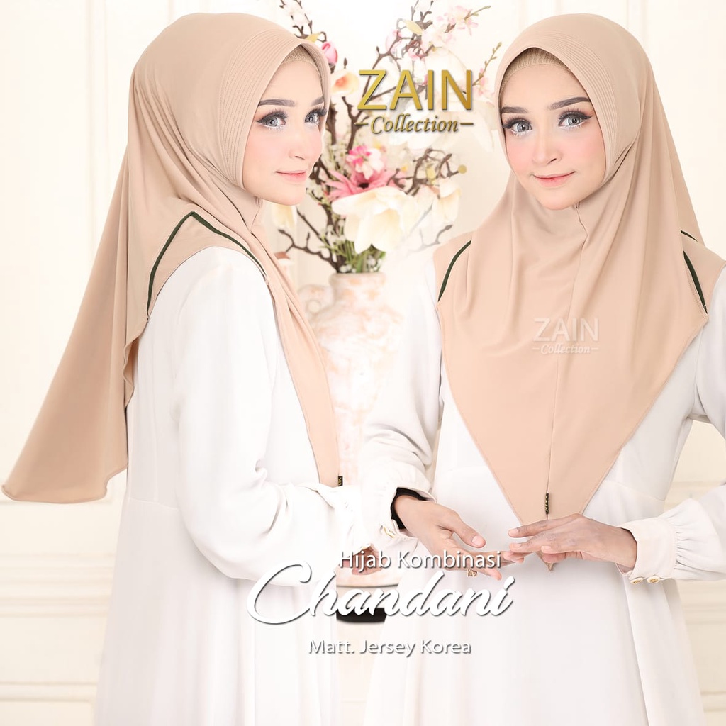 Jilbab Instan Bergo Chandani Ori Zain Collection-CREAM