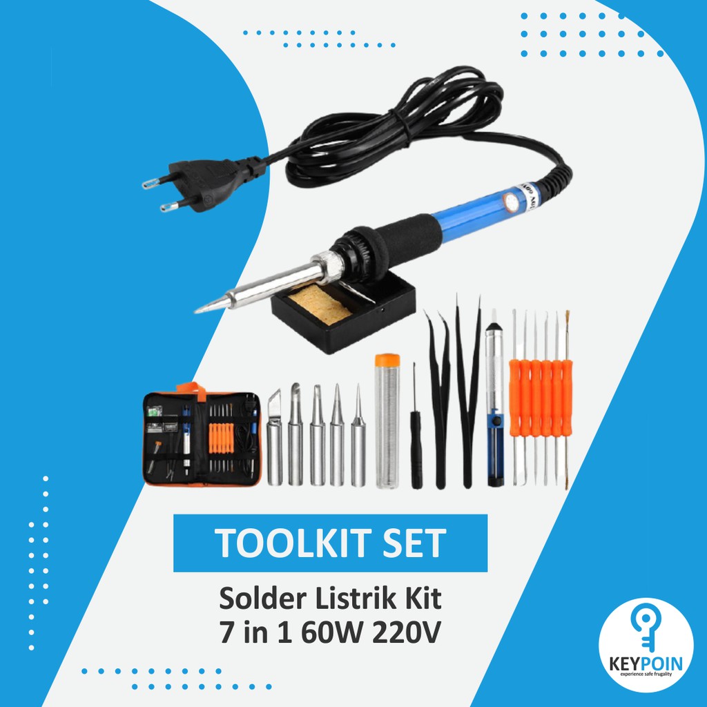 Solder Listrik Toolkit Set 7 in 1 60W 220V