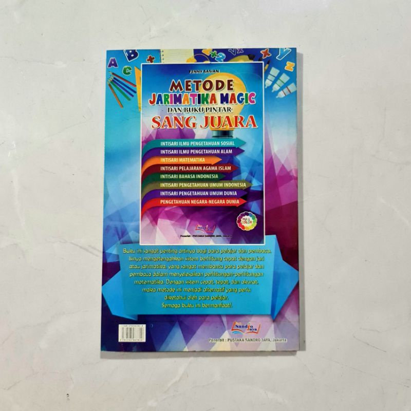 Buku Metode Jarimatika Magic - Buku Pintar Sang Juara Full Colour