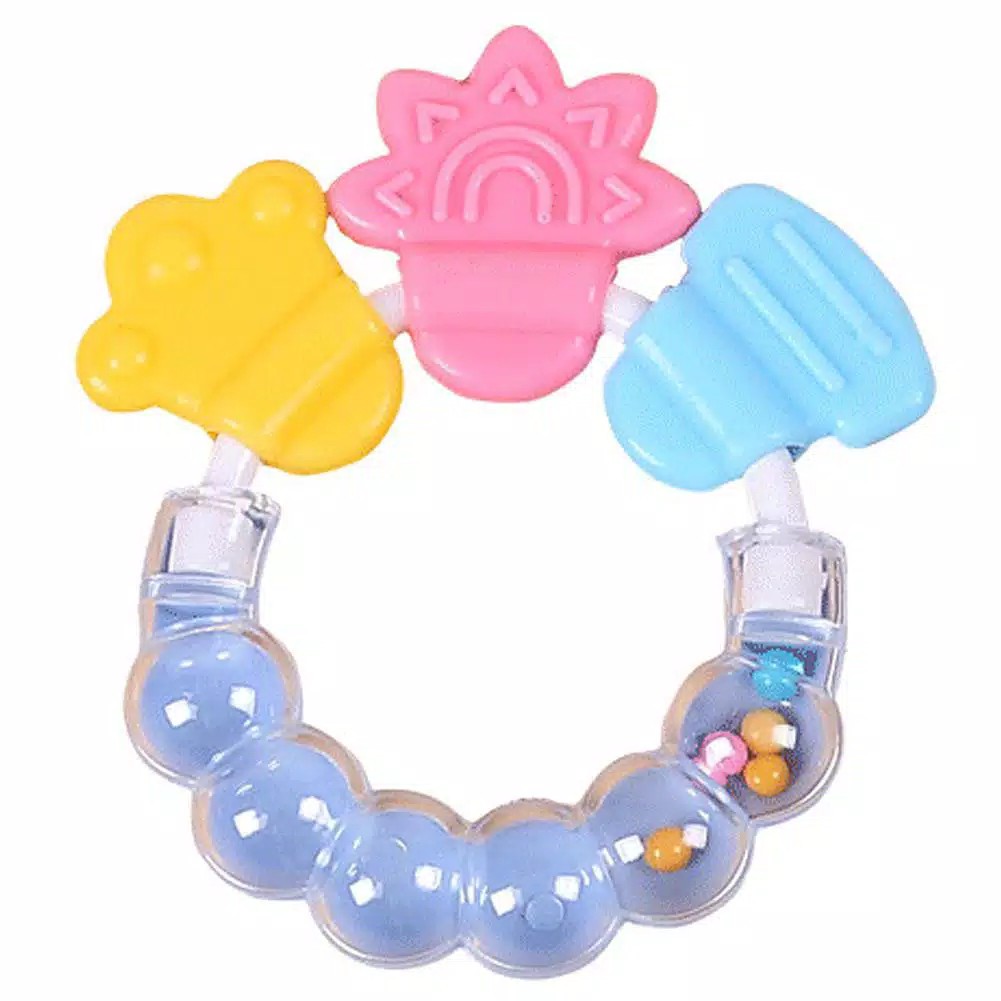 TEETHER RATTLE Mainan Kerincingan Genggam bintang silicon edukasi Bayi Anak gigitan toy silikon