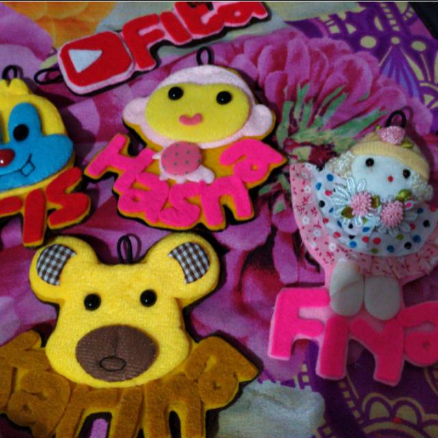 GANCI FLANEL NAMA / GANCI BONEKA