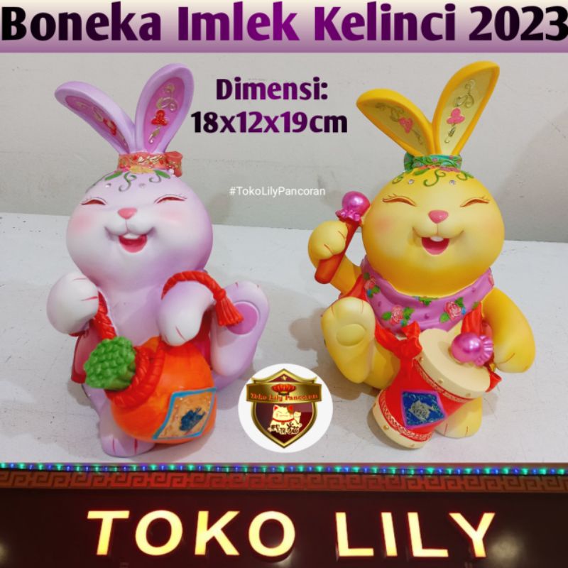 Pajangan Imlek Shio 2023 / Hiasan Imlek / Dekorasi Imlek / Patung Kelinci Imlek