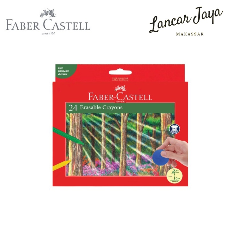 

Erasable Crayon Krayon Dapat Dihapus Faber Castell 24 Warna Colors