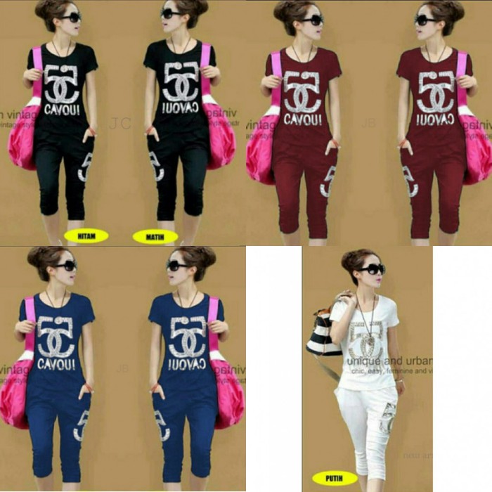 baju setelan wanita kekinian kasual terbaru / setelan wanita korea / baju dan celana wanita korea
