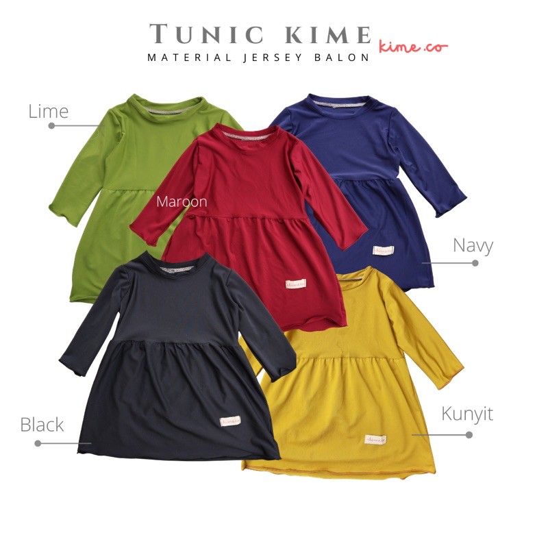 Tunik Anak polos ( atasan saja ) by kimehijab