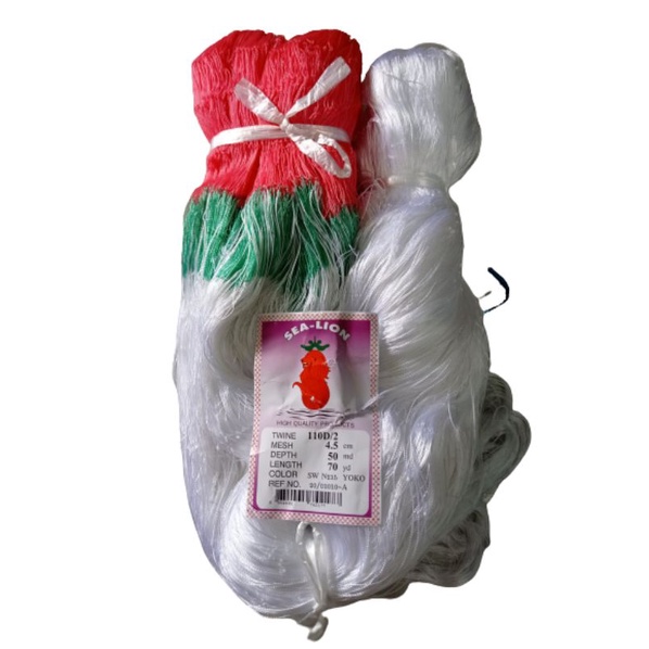 Jaring udang 3 lapis nilon setengah jadi jaring pukat udang jaring kantong